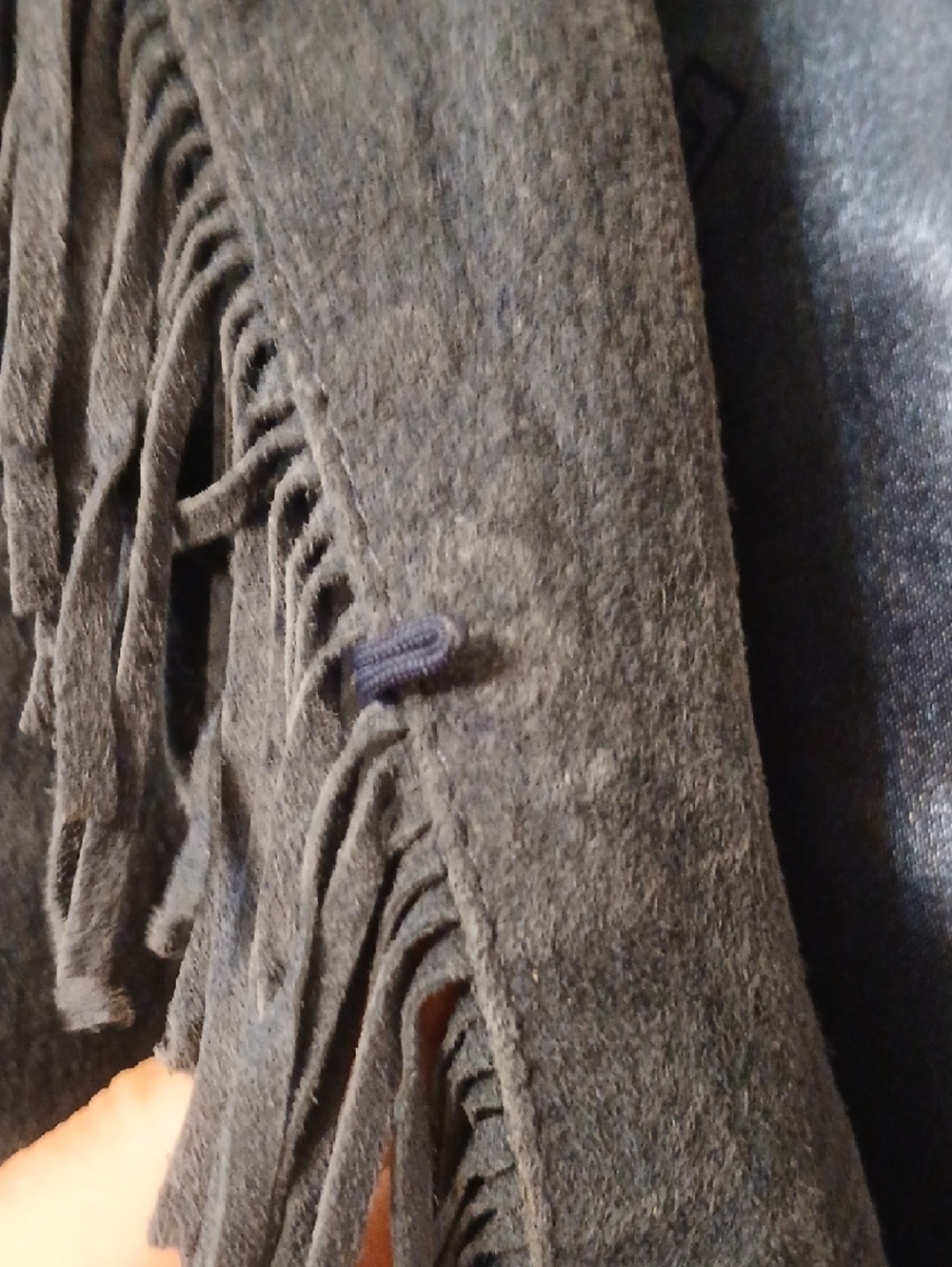 Pamela McCoy Denim-Blue Suede Fringe Jacket - Picture 11 of 11